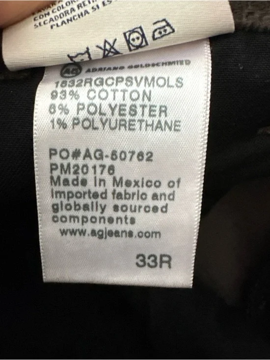 AG Marshall Corduroy Trouser Mens 33x31 Brown Slim Fit - Picture 15 of 16